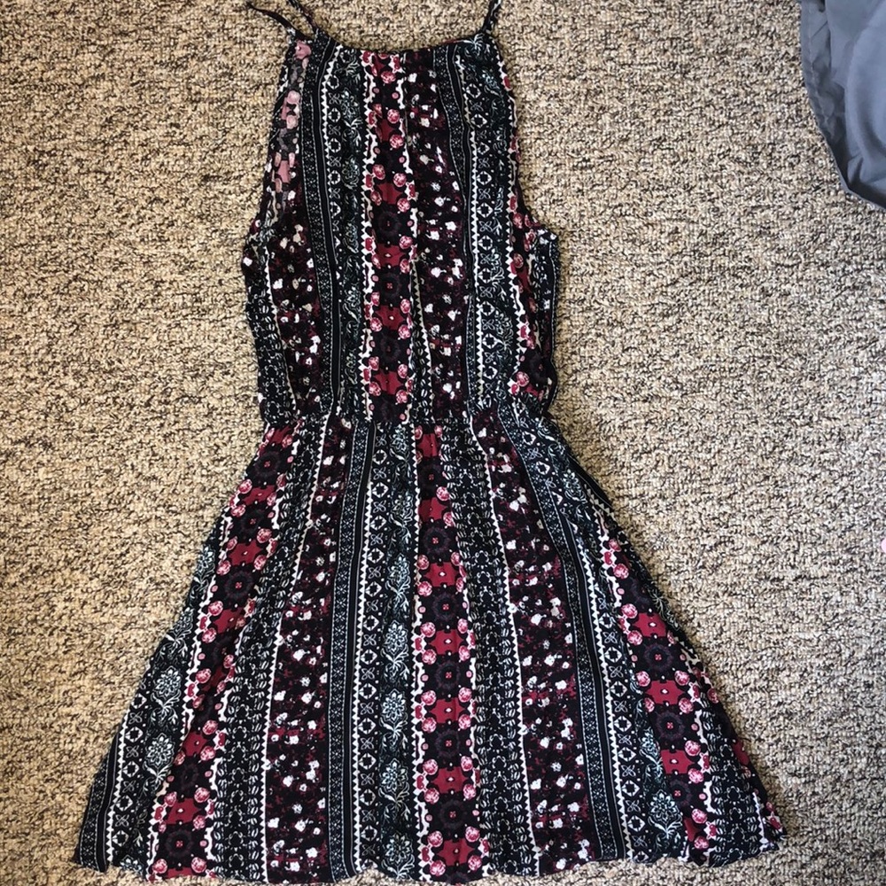 Black, red, and white sundress